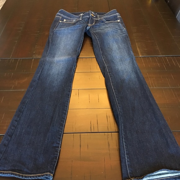 AE Stretch Dark Wash Slim Boot Jeans - Sz 0 - Picture 3 of 5